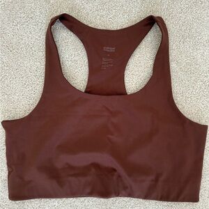 Girlfriend Collective Cocoa brown sports bra